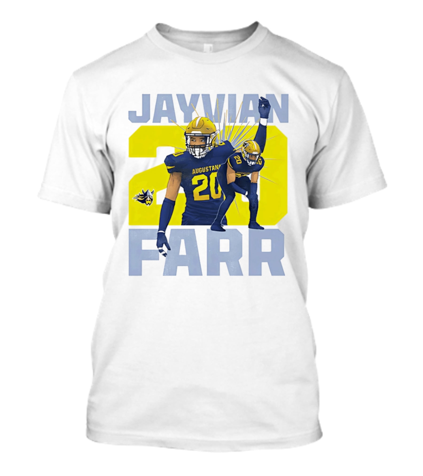 Augustana Jayvian Farr 20 NCAA Football Legends Collage T-Shirt
