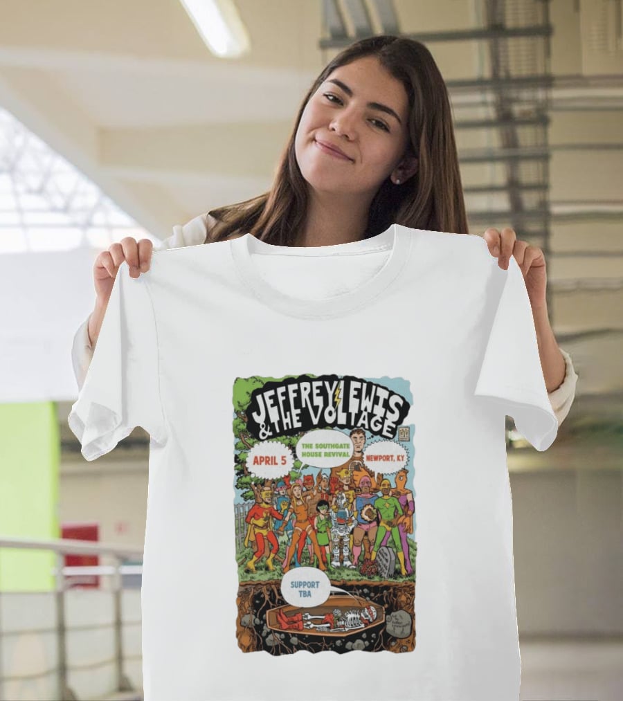 Jeffrey Lewis And The Voltage Newport KY Southgate House Revival April 5 T-Shirt