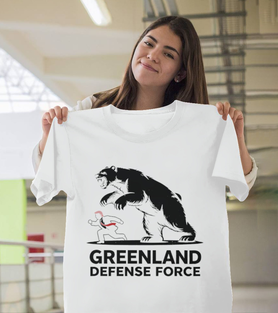 Greenland Defense Force Polar Bear And Man T-Shirt
