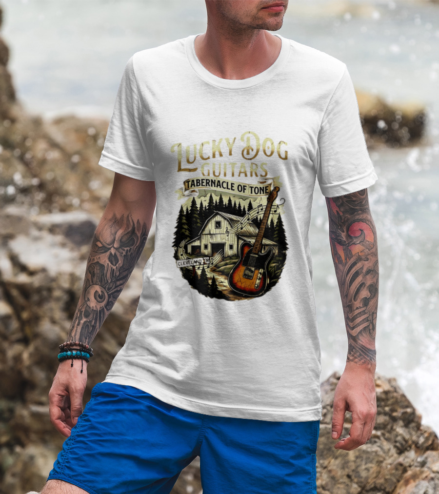 Lucky Dog Guitars Tabernacle Of Tone Cleveland TN Musical Barn Scene T-Shirt