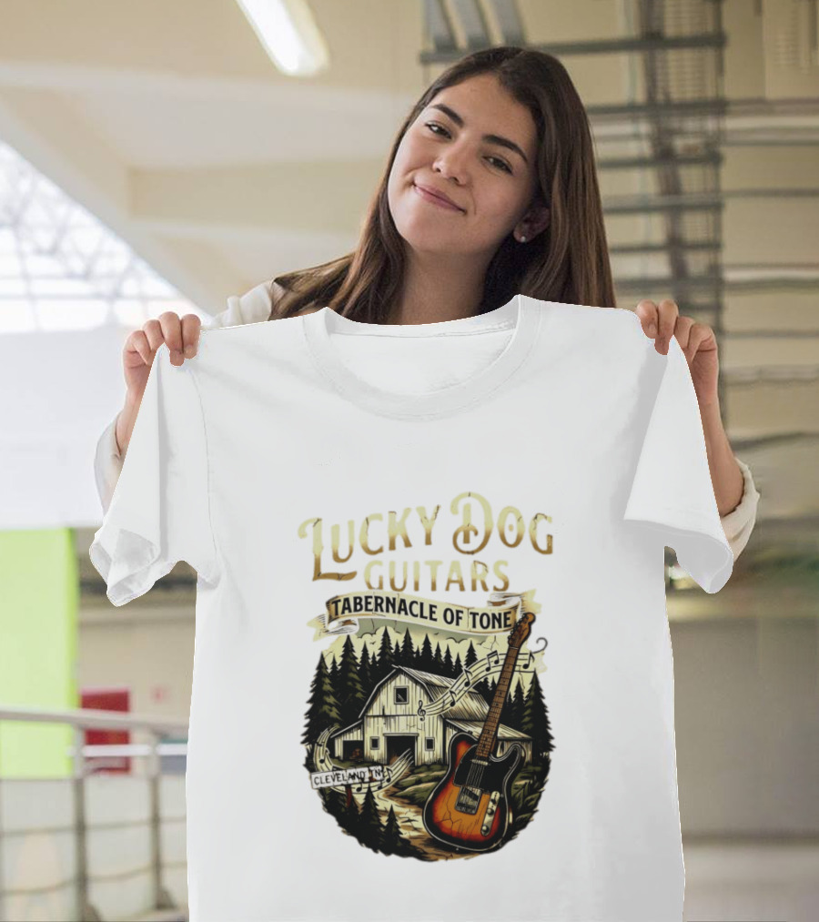 Lucky Dog Guitars Tabernacle Of Tone Cleveland TN Musical Barn Scene T-Shirt