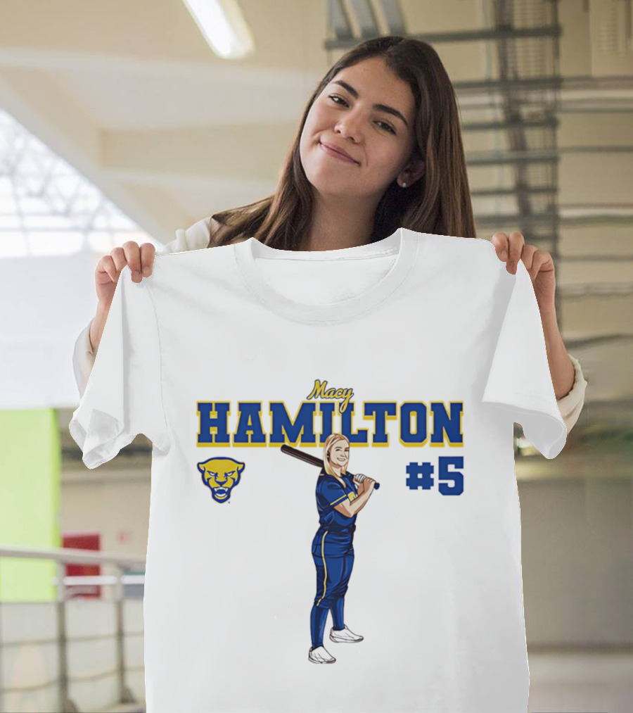 Macy Hamilton Pittsburgh Softball Caricature #5 T-Shirt