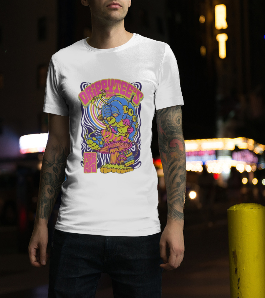 Drippytee's Psychedelic Caterpillar Mushroom Feed Your Mind T-Shirt