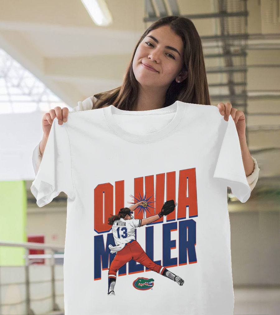 Olivia Miller Florida Gators Softball NCAA Player Caricature T-Shirt
