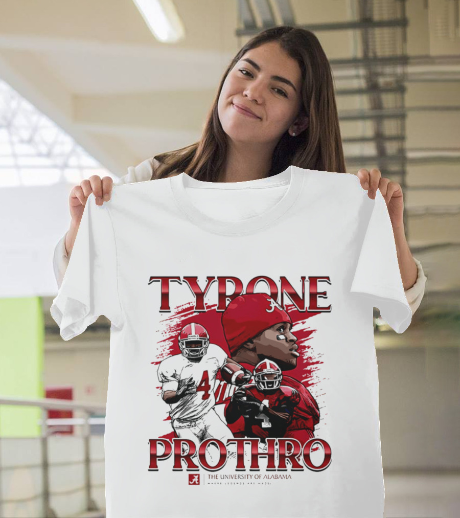 Tyrone Prothro University Of Alabama Football Icon NCAA Legends T-Shirt
