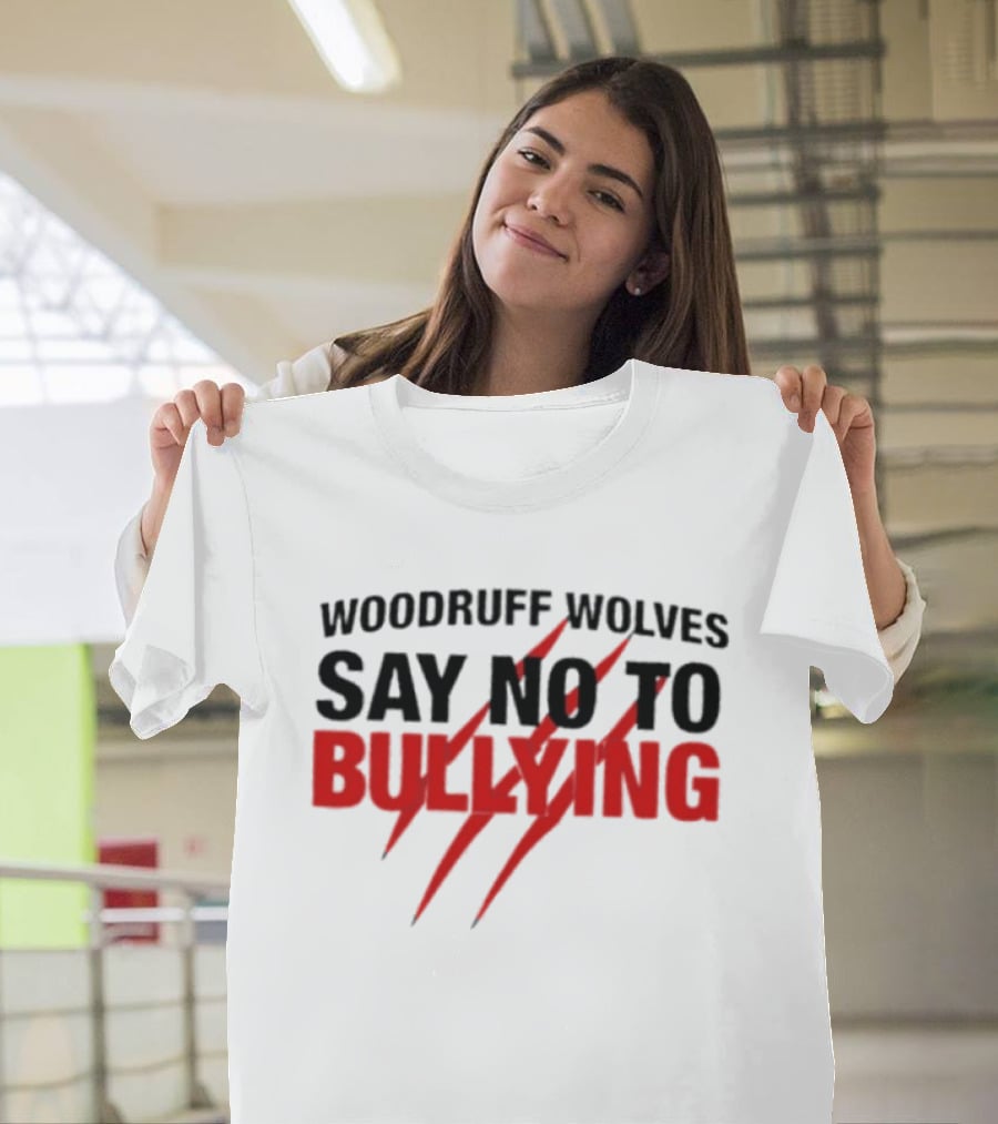 Woodruff Wolves Anti Bullying Campaign With Claw Marks T-Shirt