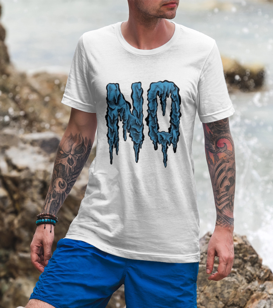 Aaron Turner NO Blue Ice Letters T-Shirt