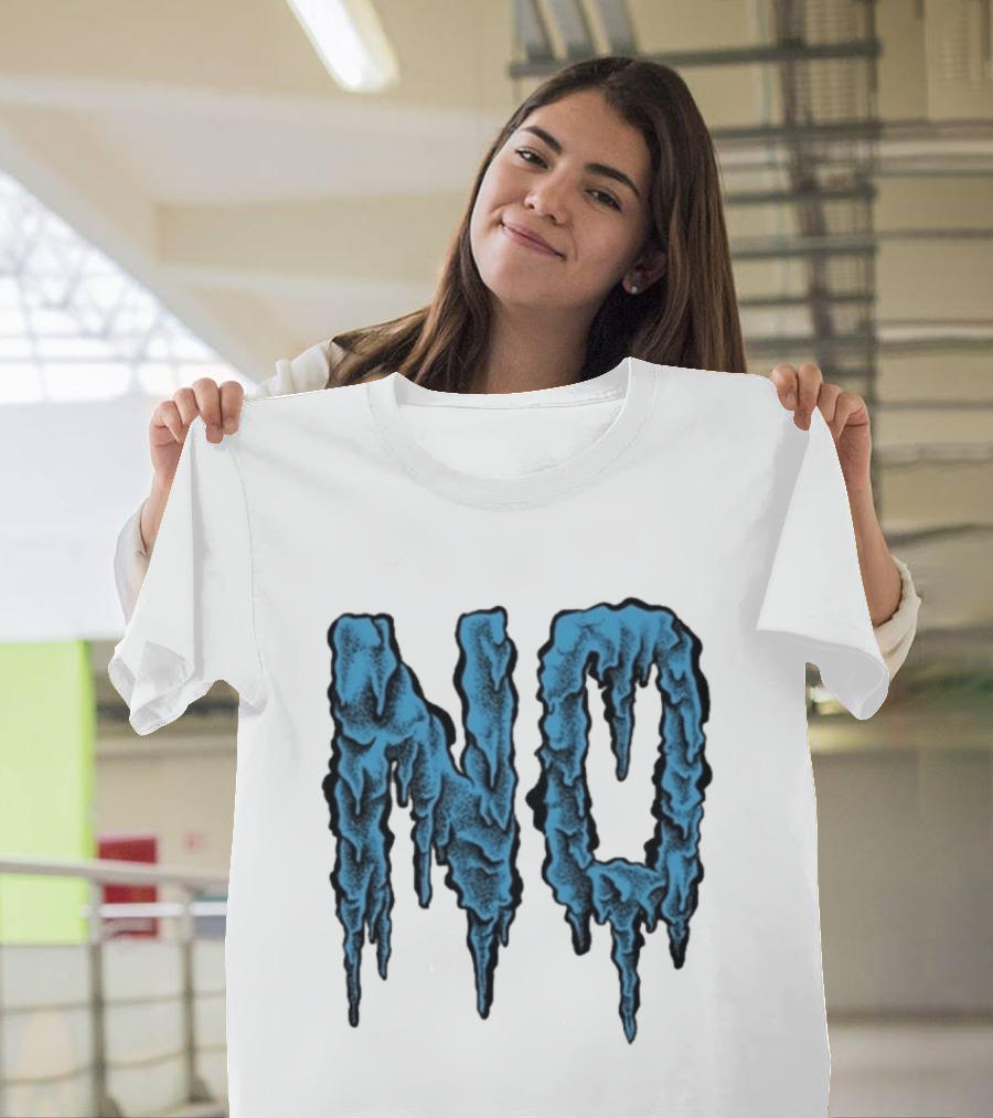 Aaron Turner NO Blue Ice Letters T-Shirt