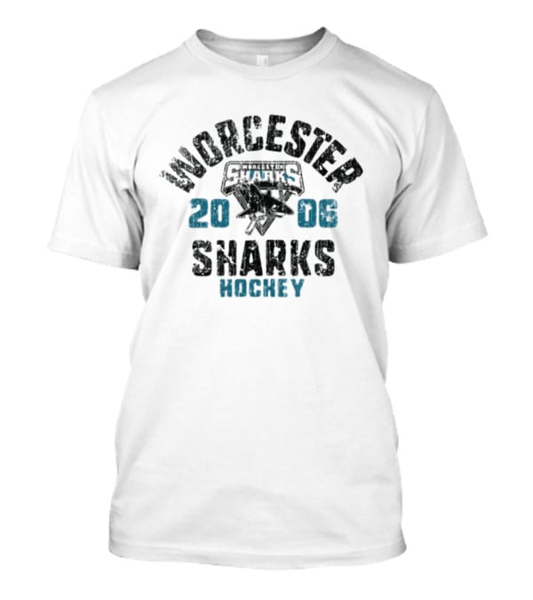 Worcester Sharks Hockey 2006 Vintage Style Bimm Ridder Sharks Issues T-Shirt