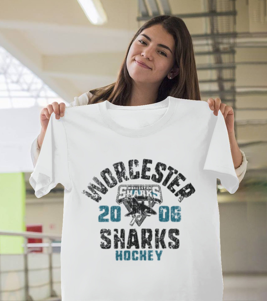 Worcester Sharks Hockey 2006 Vintage Style Bimm Ridder Sharks Issues T-Shirt