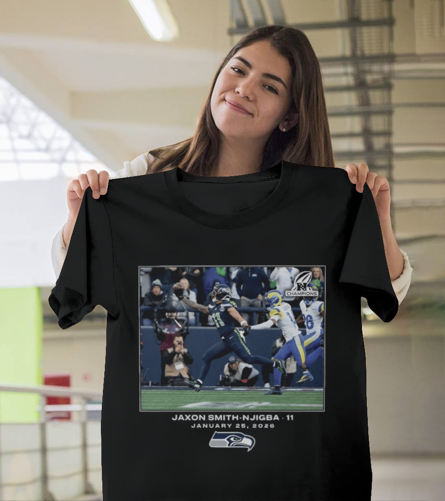 Seattle Seahawks Jaxon Smith Njigba 11 NFC Champions 2023 T-Shirt