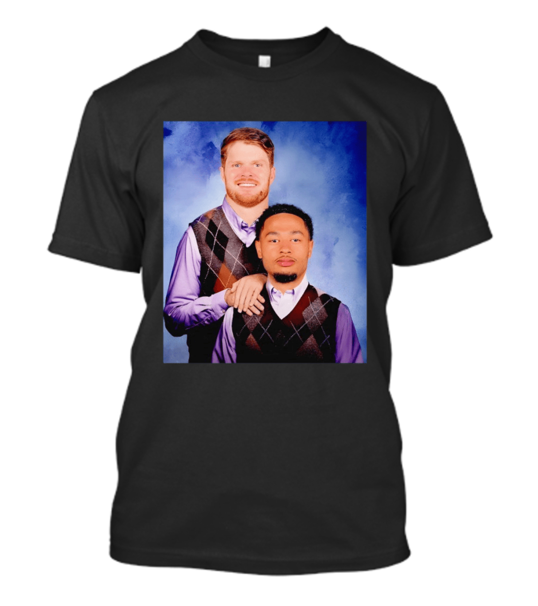 Seattle Step Bros Sam Darnold Jaxon Smith Njigba Football Team T-Shirt