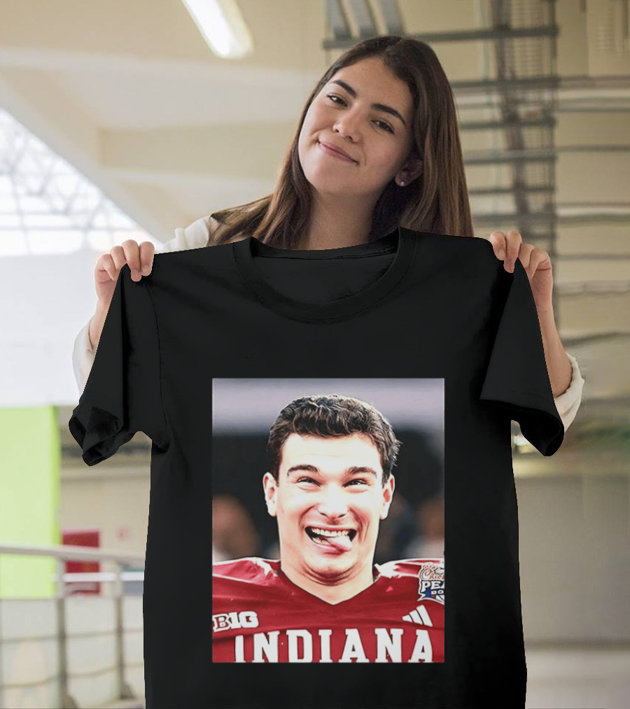 Indiana Hoosiers Fernando Mendoza NCAA Football Celebration Big Ten Championship Peachtree Bowl T-Shirt