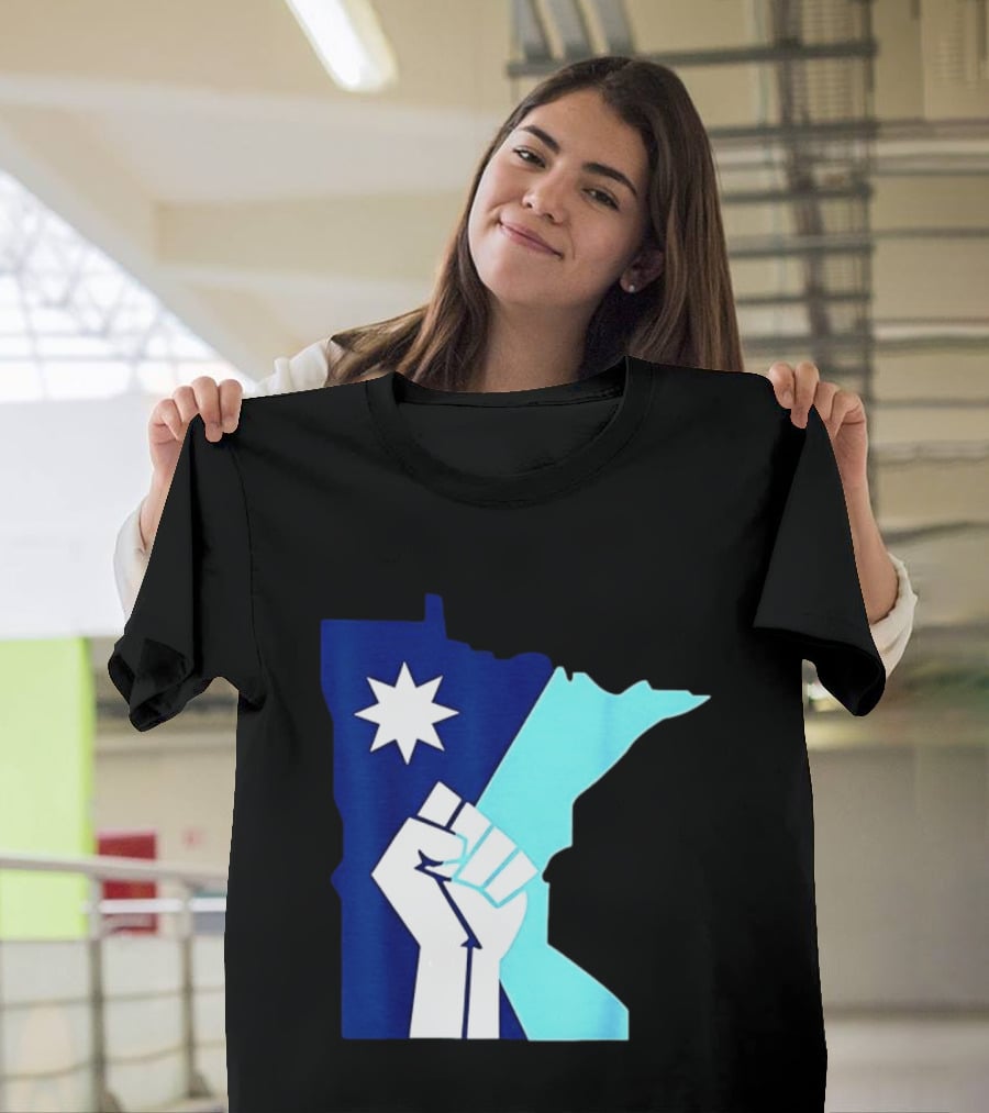Protest Fists Resist Minnesota Map Star T-Shirt