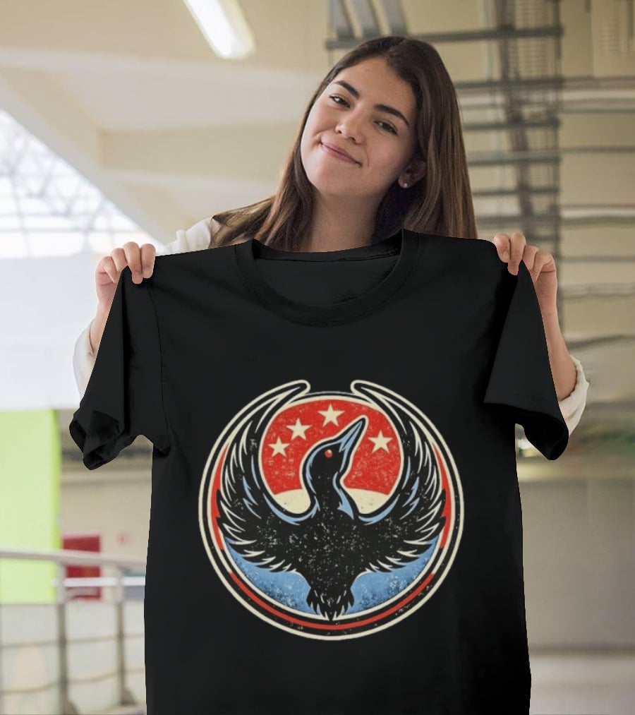 Minnesota Rebel Blackbird Red White Blue Stars Political T-Shirt