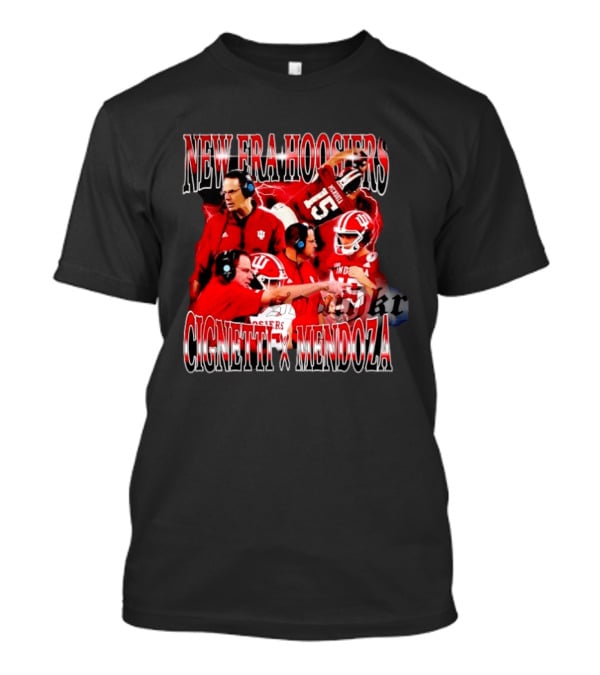 New Era Hoosiers Cignetti Mendoza Football Coaches Collaboration T-Shirt