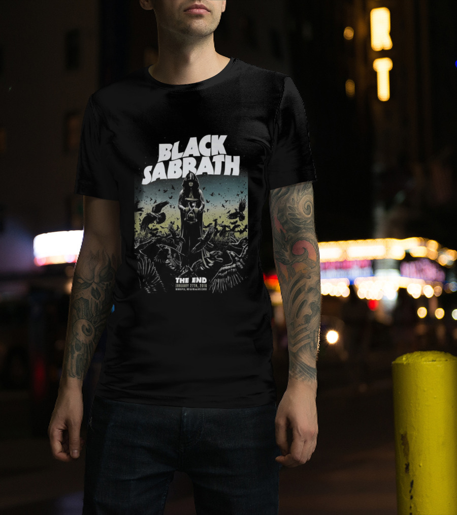 Black Sabbath The End Tour Winnipeg January 27 2016 Heavy Metal Band Concert T-Shirt