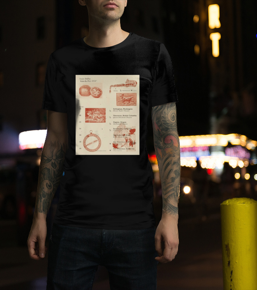 Lucy Dacus Live In May 2026 Sacramento Channel 24 Vintage Tour T-Shirt