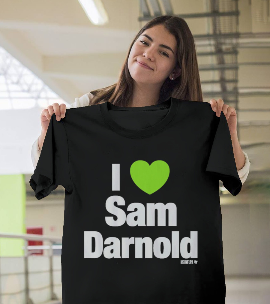 I Heart Sam Darnold Green Heart T-Shirt