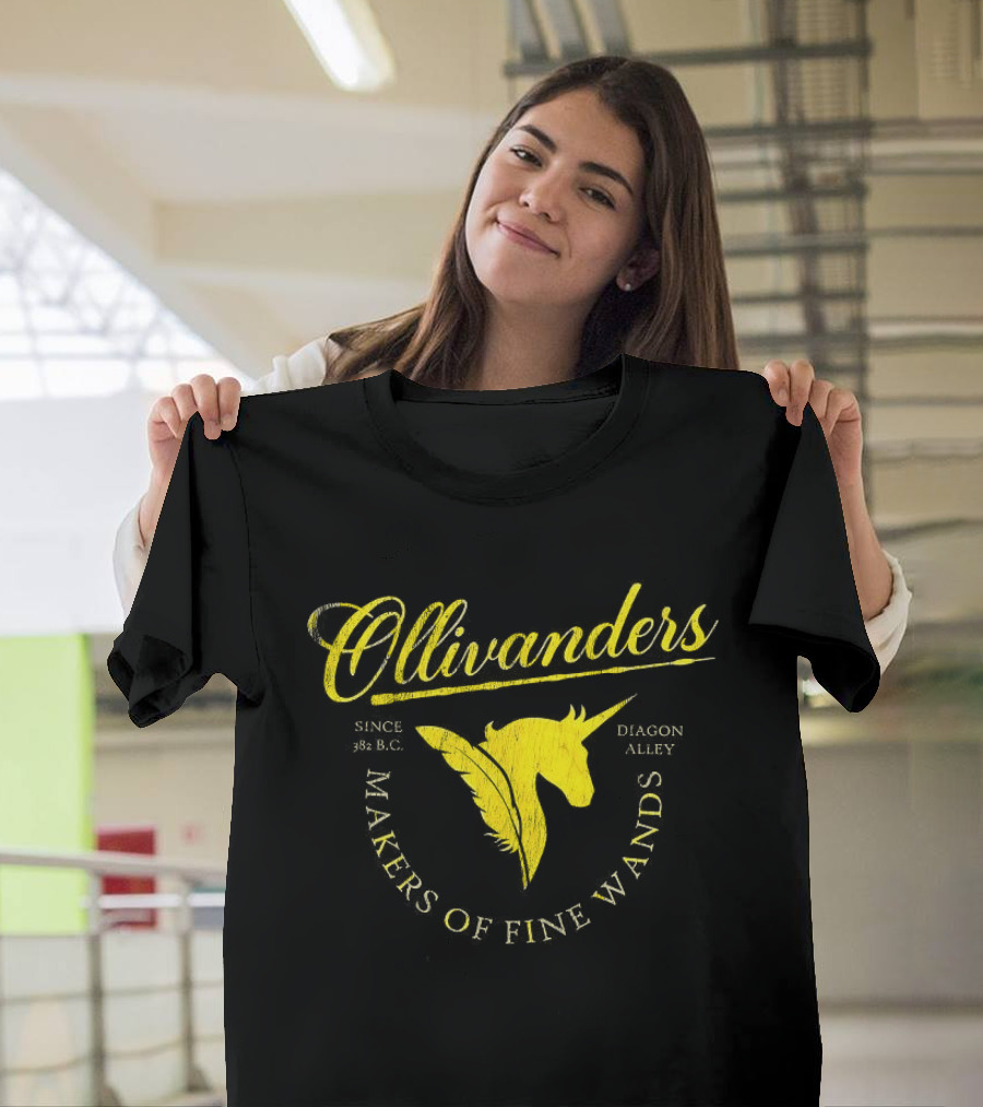 Ollivanders Makers Of Fine Wands Diagon Alley Unicorn Since 382 BC T-Shirt