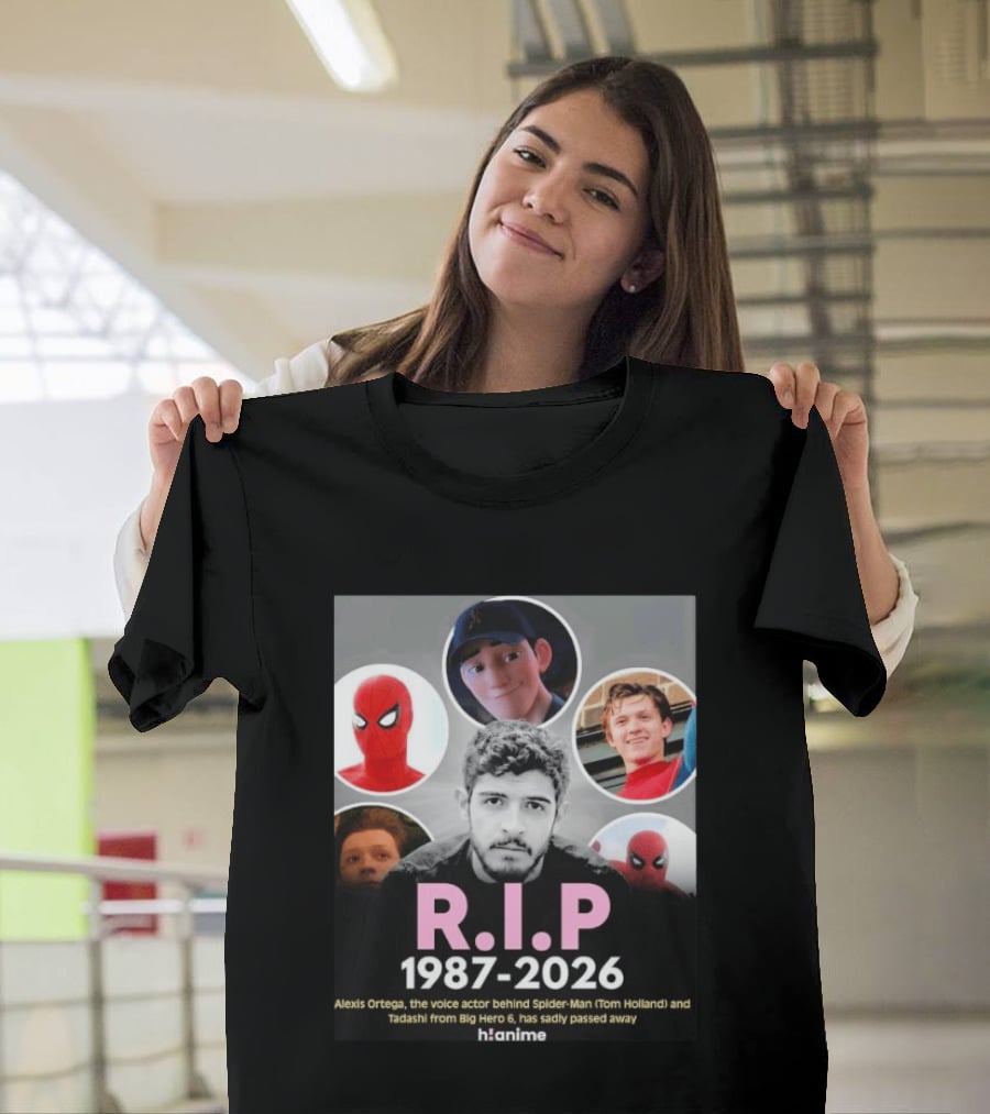 RIP Alexis Ortega 1987 2026 Voice Of Spider Man And Tadashi T-Shirt