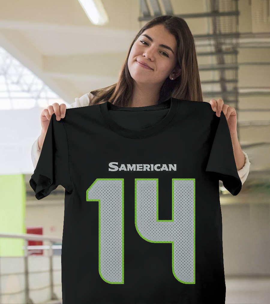Seattle Seahawks Samerican 14 Jersey T-Shirt