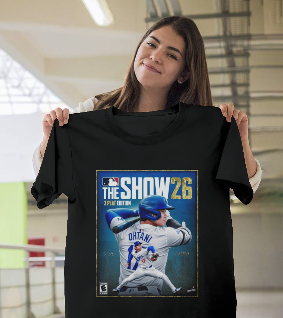 Shohei Ohtani Los Angeles Dodgers MLB The Show 26 3 Peat Edition Baseball 2026 Game T-Shirt