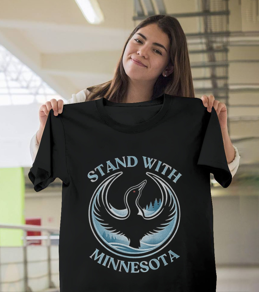 Stand with Minnesota Loon Rebel Alliance State Bird T-Shirt