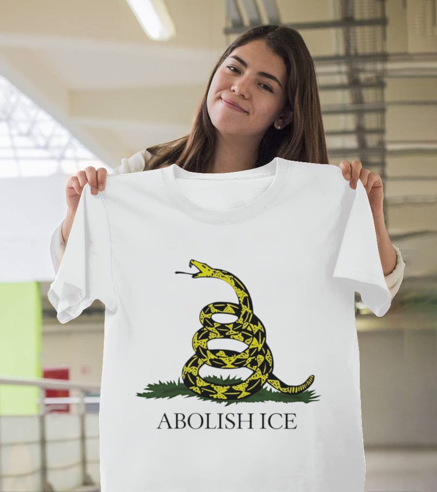 Abolish ICE Gadsden Flag Snake T-Shirt