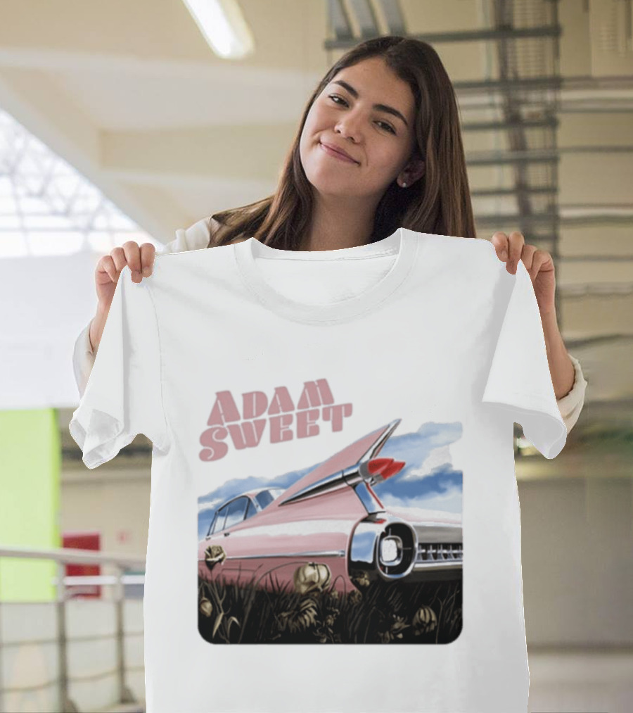 Adam Sweet Pink Cadillac Flowers Nostalgia T-Shirt
