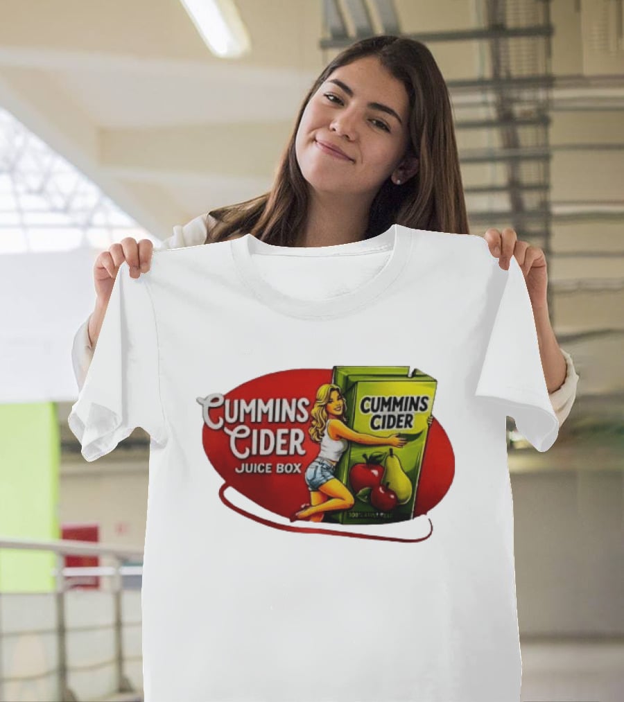 Cummins Cider Juice Box Vintage Style 100% Pear And Apple Drink T-Shirt