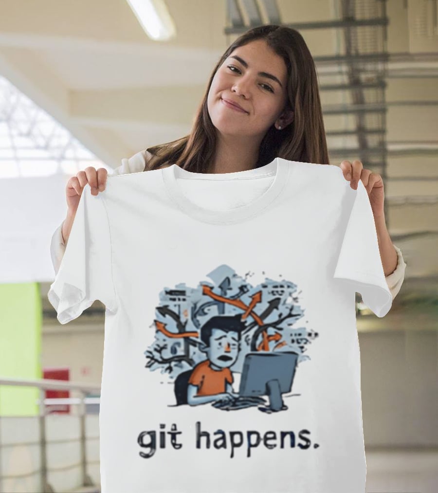 Git Happens Funny Office Staff Programmer Humor T-Shirt