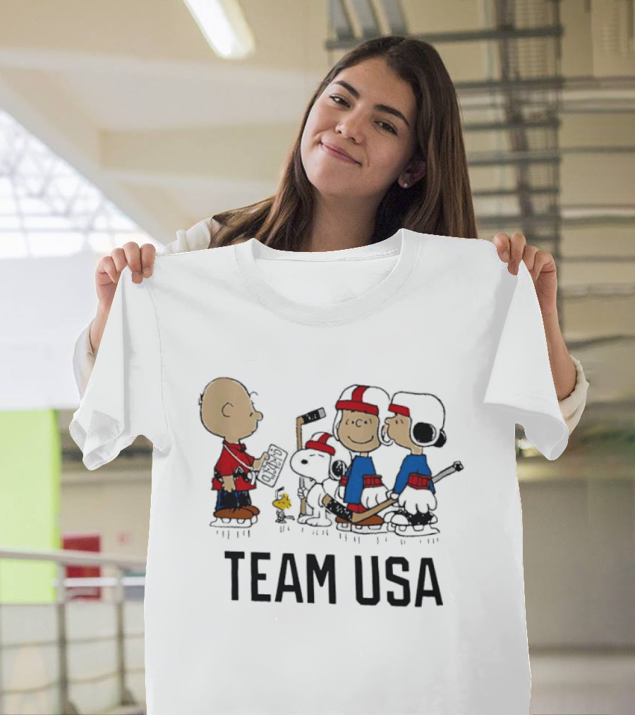 Team USA Peanuts Hockey Outerstuff Collaboration T-Shirt