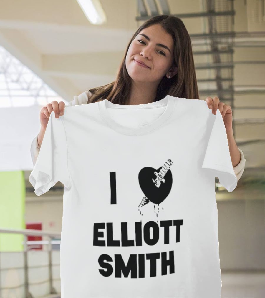 I Heart Elliott Smith Guitar Heart T-Shirt