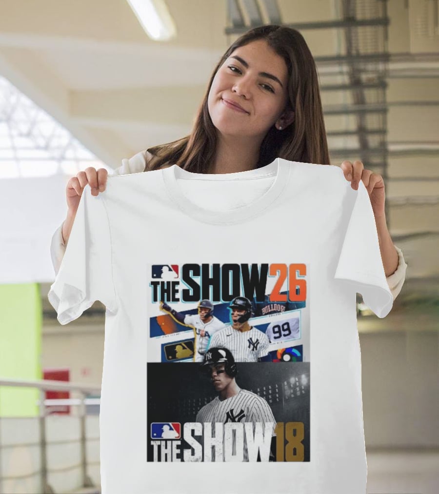 MLB The Show 26 Aaron Judge New York Yankees Cover Athlete Baseball Game Featuring The Show 18 T-Shirt