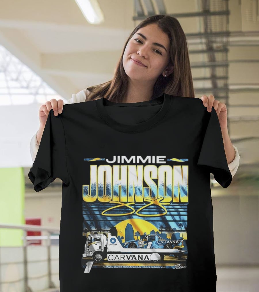 Jimmie Johnson Carvana San Diego Navy Base Coronado 48 Racing Truck T-Shirt