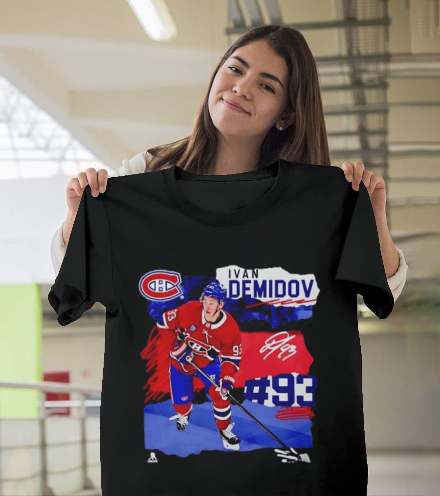 Montreal Canadiens Ivan Demidov #93 Fresh Ice Hockey Player T-Shirt