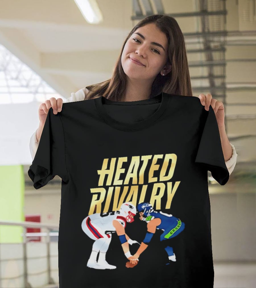New England Patriots Vs Seattle Seahawks Heated Rivalry Football Players T-Shirt