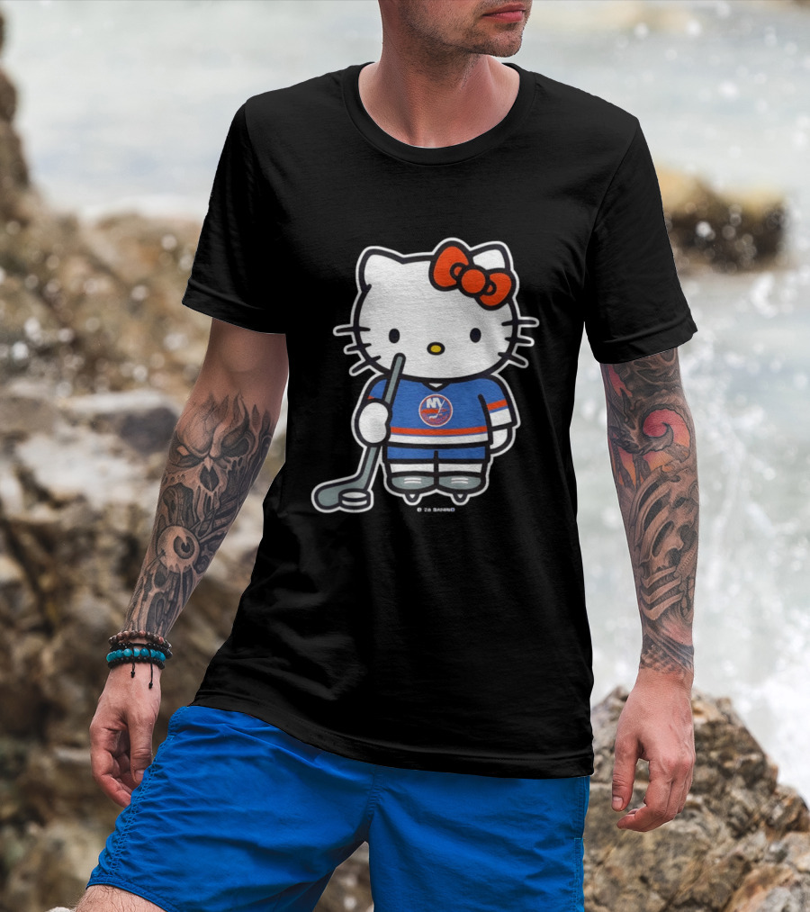 Hello Kitty X New York Islanders Hockey Player NHL 2026 T-Shirt