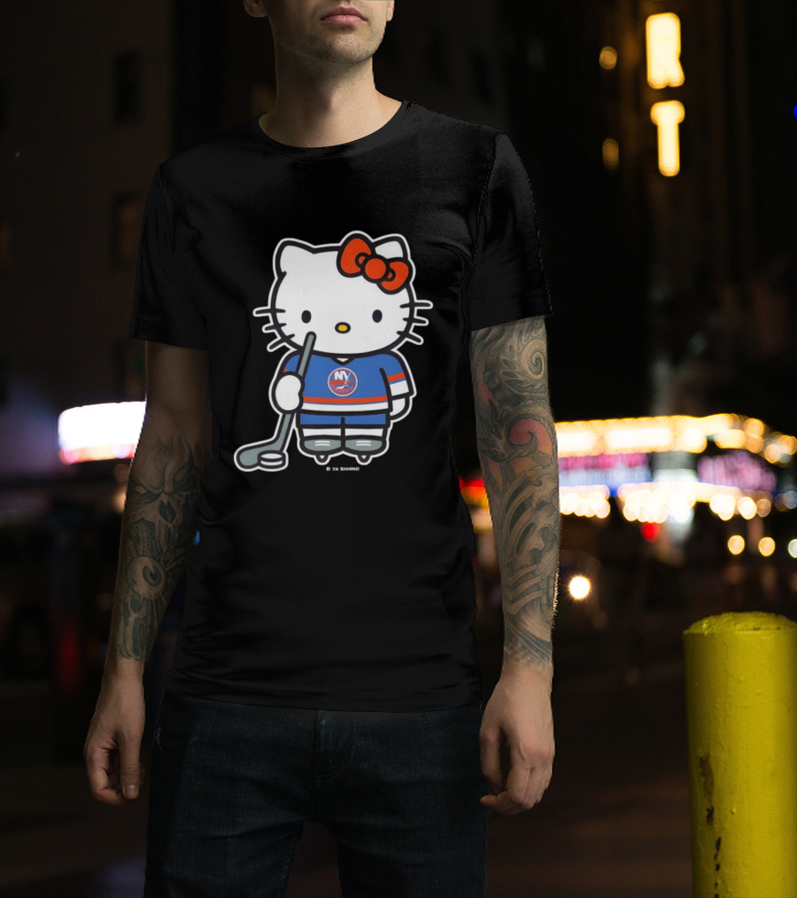 Hello Kitty X New York Islanders Hockey Player NHL 2026 T-Shirt
