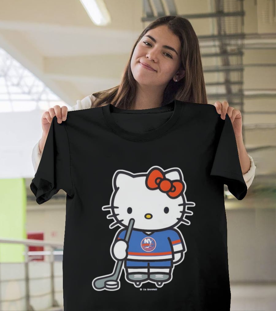 Hello Kitty X New York Islanders Hockey Player NHL 2026 T-Shirt