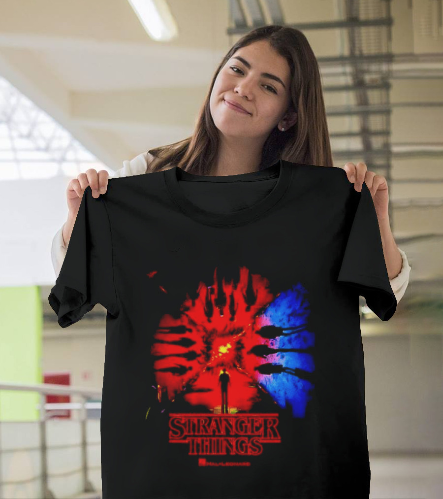 Stranger Things Music From The Netflix Red Blue Monster Burst T-Shirt