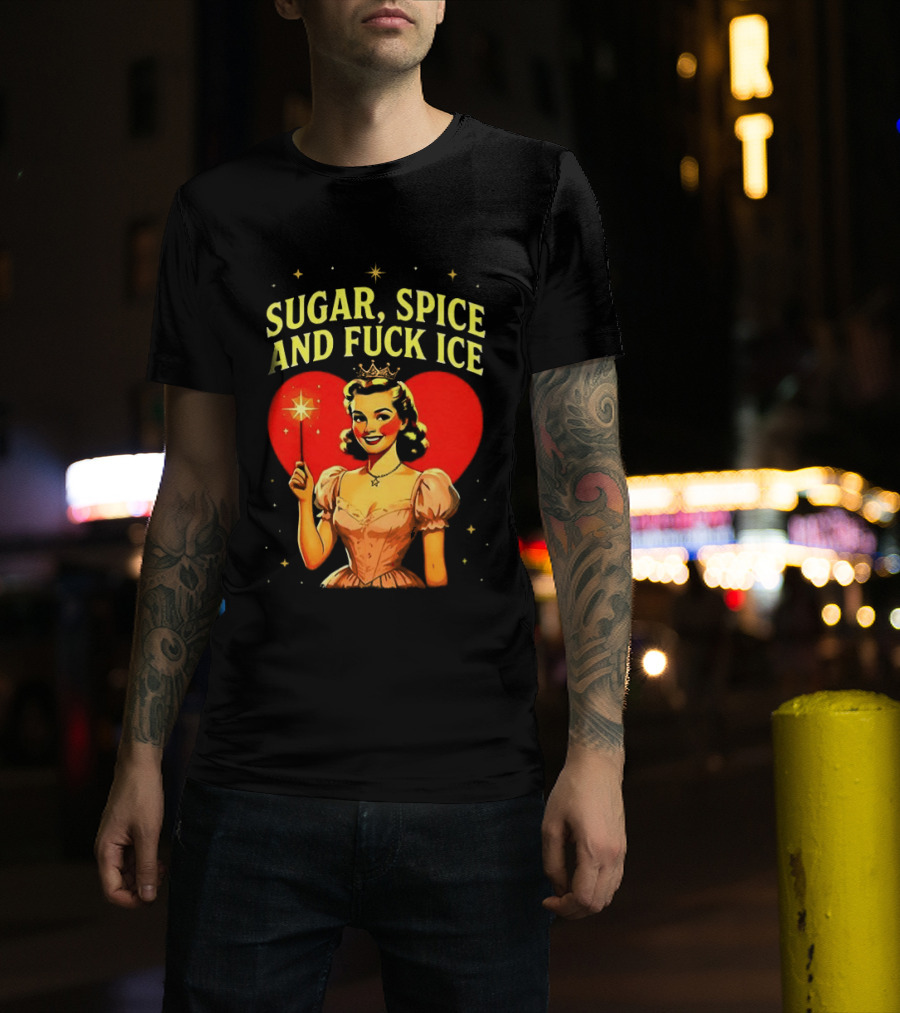 Sugar Spice And Fuck ICE Fairy Heart Caricature T-Shirt