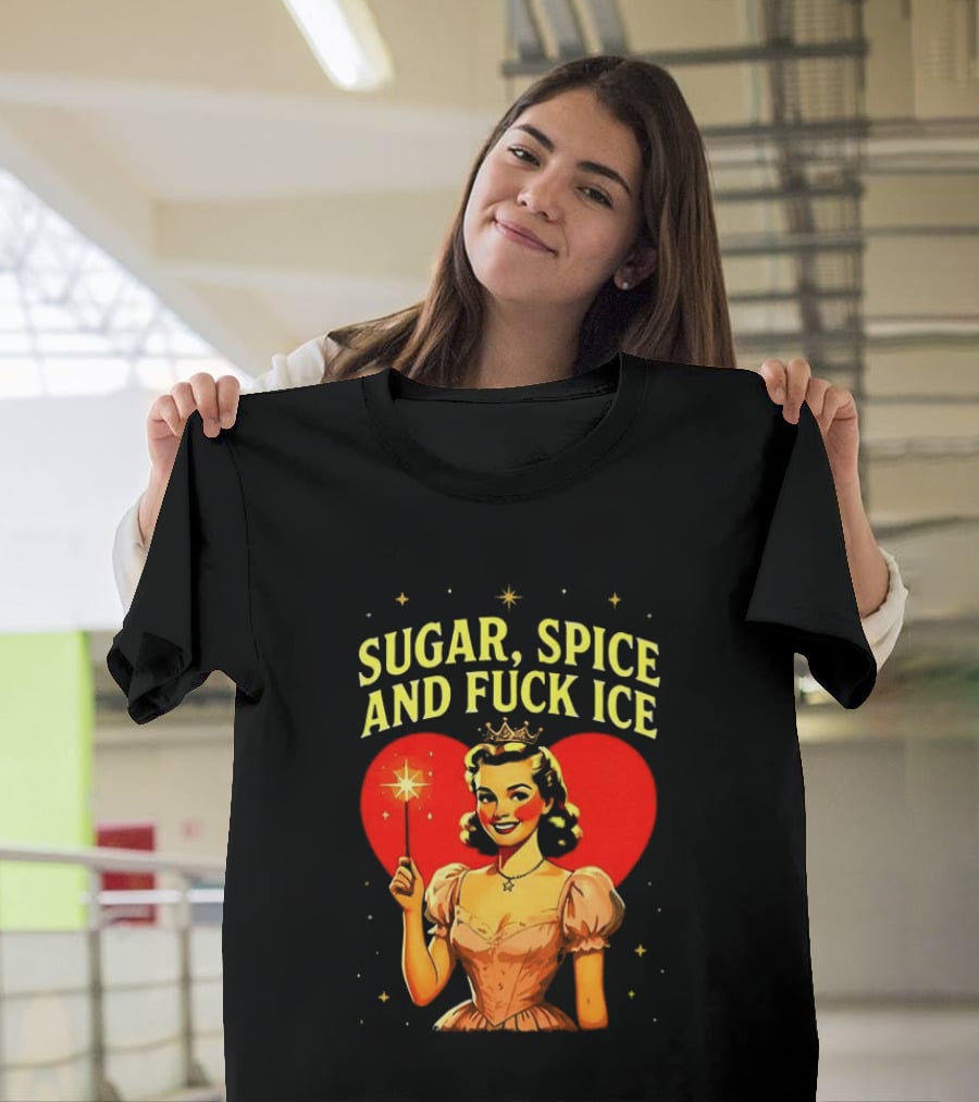 Sugar Spice And Fuck ICE Fairy Heart Caricature T-Shirt