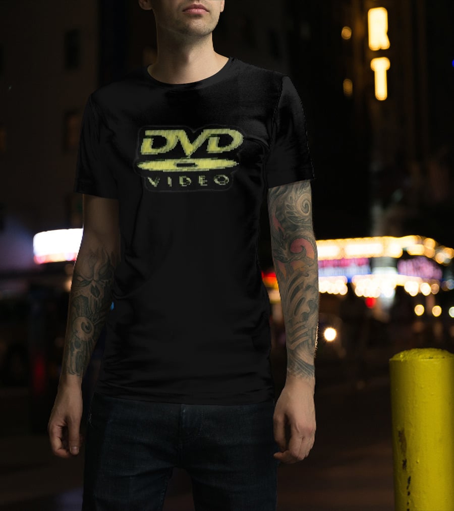 DVD Video Retro Logo Patch T-Shirt