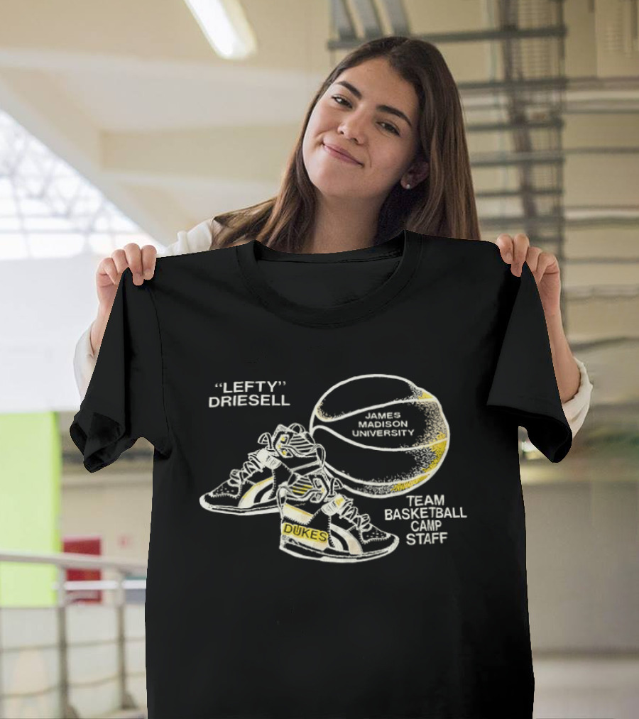 Lefty Driesell James Madison University Team Basketball Camp Staff T-Shirt