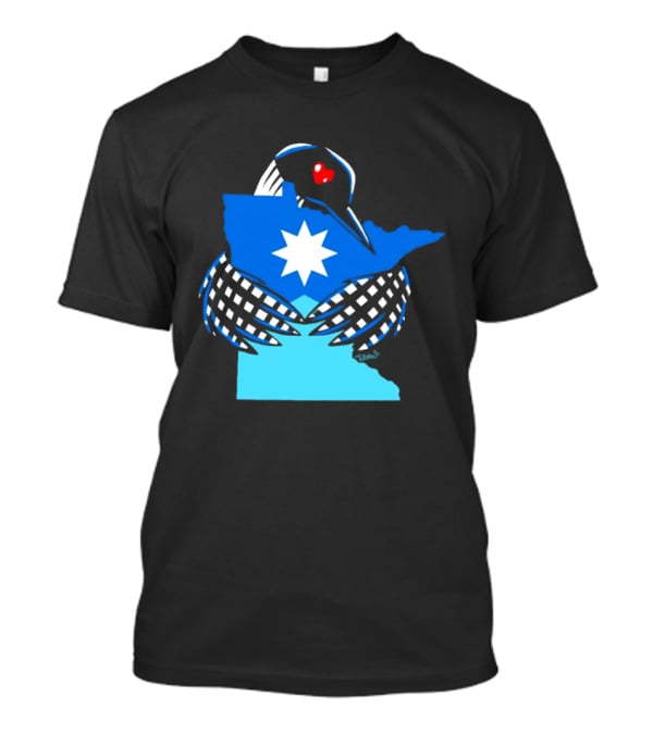 Loon I Love Minnesota Star Symbol Blue T-Shirt