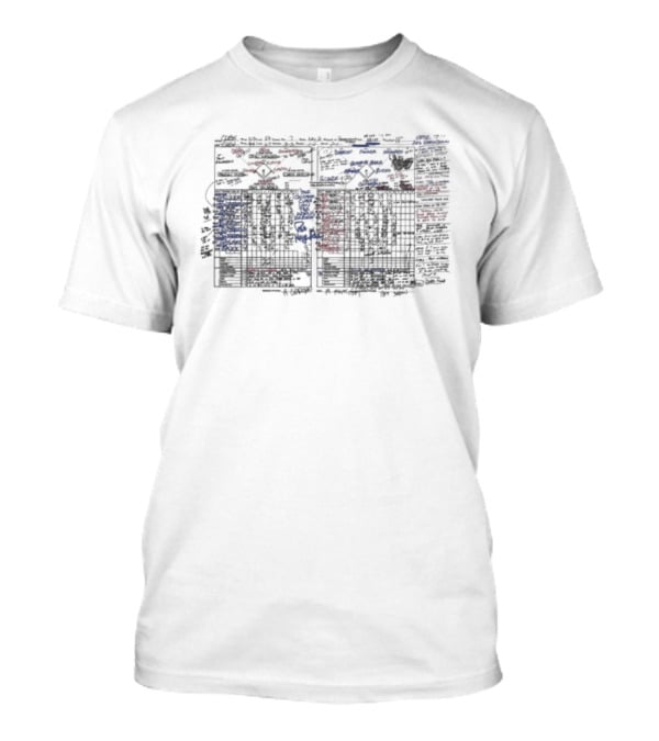 Chicago Cubs Pat Hughes Vintage Baseball Scorecard Classic Fan Memorabilia T-Shirt