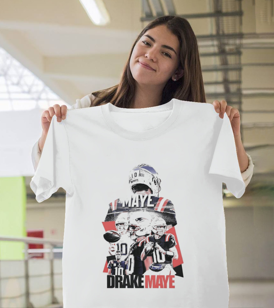 Drake Maye New England Patriots Number 10 Patriots Football Player T-Shirt