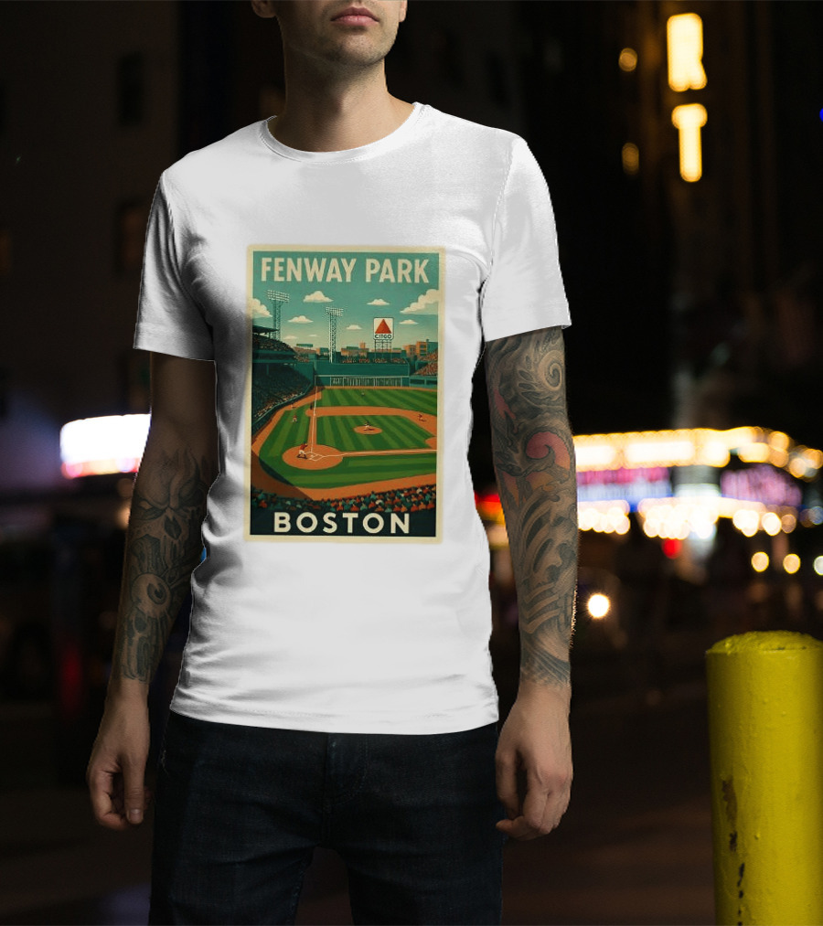 Boston Red Sox Fenway Park Stadium CITGO Sign Baseball Boston T-Shirt